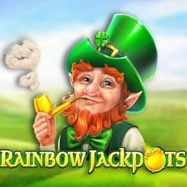 Rainbow Jackpots online game logo by Red Tiger Gaming on qbetting.com.nl